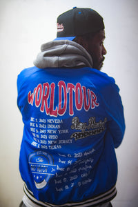 RayHutch Worldtour varsity jacket (blue)