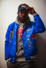 Load image into Gallery viewer, RayHutch Worldtour varsity jacket (blue)
