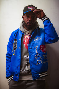 RayHutch Worldtour varsity jacket (blue)