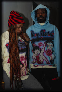 RayHutch x 28Grams Betty Boop Hoodie (baby blue)