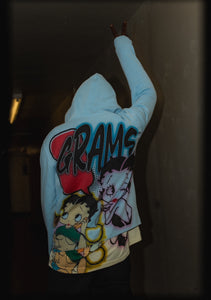 RayHutch x 28Grams Betty Boop Hoodie (baby blue)