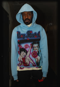 RayHutch x 28Grams Betty Boop Hoodie (baby blue)