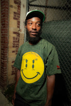 Load image into Gallery viewer, Ray Hutch smiley face over size tee (green/yellow)
