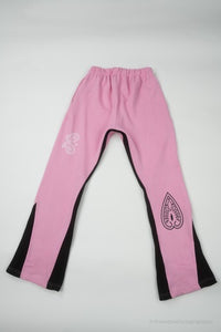 Paisley Flare Sweatpants - Pink