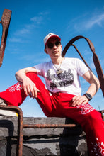 Load image into Gallery viewer, Paisley Flare Sweatpants - Red
